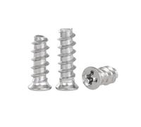60pcs M5 Vis auto-taraudeuse à pointe plate à tête enfichée en acier inoxydable pour ventilateur de boîtier PC, M5x16mm