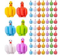 60pcs Mini Ducks, coloré de minuscules Petits Doigts drôles pour se Cacher et Chercher des farces, 1 Pouce Mini Resin Ducks pour poupée de Bureau Bureau Accessoires, Accessoires Maisons Poup