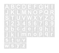 60pcs Numéro Et Lettres De Lettres Réutilisables Modèles De Dessin Pour Animaux