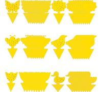 60pcs Pièges à Insectes,Plaquettes autocollante Anti Mouche, pour la Lutte Contre Les parasites des Plantes d'intérieur - Piège à Mouches, moucherons et Autres Insectes, Protection des Plantes Fleur