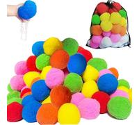 60Pcs Reusable Water Sponge Balls, Sponge Water Balls, Reusable Water Balloons for Kids, Summer Pool Toys for Outdoor Water Fight Games (#1)