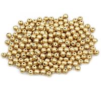 60pcs Round Pressed Beads 4 mm, Aztec Pale Gold (1710), Bohemian Crystal Glass, Czech Republic 11119001