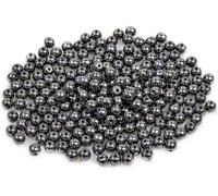 60pcs Round Pressed Beads 4 mm, Black Hematite (23980-14400), Bohemian Crystal Glass, Czech Republic 11119001