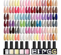 60pcs Semi-Permanent Nail Polish 55 Colours U V Semi-Permanent Gel Polish with 1 Base Coat 4 Top Coat Glossy Matt a VERNIS A ONGLES