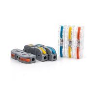 60PCS Set Quick Compact Copper Conductor Wire Cable Connector Push-in 1 to 1 Inline Electrical Splice Terminal Block NWPNLXEA(60PCS Box 221 T)