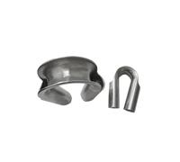 60PCS Stainless Tube Type Ring Rope Cable Protection Pour Câbles