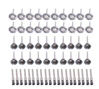 60Pcs Steel Wire Wheels Set | Stainless Steel Brushes for Oxidation / Coating / Burr Reduction | Rotating Tool Accessories Kit with 3 Shapes | 1 / 8 Inch Chuck