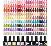 60PCS Vernis Semi Permanent 55 Couleurs Vernis Gel U V Semi Permanent avec 1 Base Coat 4 Top Coat Brillant Matt et Glitter Lot de