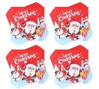 60Pièces Serviettes de Noël Jetables, Mignon Père Noël et Renne Serviette de Table Papier, Noel Serviettes Décoratives pour Fournitures de Fête de dîner de Noël, 33 x 33cm