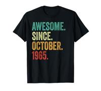 60th Birthday Gifts for Men Women Awesome Since October 1965 T-Shirt