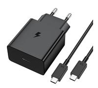 60W Chargeur USB C Secteur Charge Rapide pour Samsung Galaxy S26 Ultra A17 A16 A57 A37 A26 A56 A36 S25 Edge S24 S23 S22 S21 S20 S10 S9 A06 Z Flip7 6,Prise Secteur USBC Adapteur avec 1m Câble USBC Noir