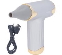 60W Electric Hair Dryer,High Speed 4 LevelsWind Bladeless 1100Mah Battery Handheld Dust Blower For Home Travel(Silver)