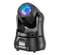 60W Lyre Led Mini Tête Mobile Lampe de Fête, LED RGBW Faisceau Éclairage de Scène Lumineux Disco Beam DMX512 à Commande Vocale pour DJ Mariage Halloween Club