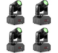 60W Mini RGBW LED Beam tête mobile d-mx 11/13 CH Spot Lumière Disco Lumière Effets de Lumière Contrôlés par la Musique pour DJ Club Disco Party Bar Scène 4PCS