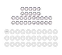60x 3 / 5 / 7 / 9mm Coussinets de disque transparents Stabilisateur Boucle d ' oreille en plastique Bouchon arrière Boucles d ' oreilles en silicone transparent pour piercing Bump Disque de perçage