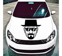 (60x 58cm) en Breaking Bad Heisenberg avec lunettes de soleil/Art Decor Sticker mural en vinyle + Serious Walter Blanc peint + Gratuit aléatoire en cadeau.