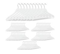 60x Cintres en bois manteaux pantalons vêtements 30 pièces crochet rotatif 360