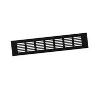 60x300mm Grille d'Aération Noire - Grille de Ventilation en Aluminium - Grille de Meuble pour Porte, Armoire, Radiateur