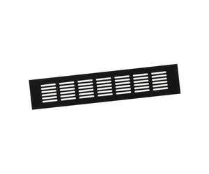 60x300mm Grille d'Aération Noire - Grille de Ventilation en Aluminium - Grille de Meuble pour Porte, Armoire, Radiateur