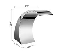 60x30cm / 40x20cm Fountaine Piscine cascade en acier inoxydable Fountain Pond Jardin Swimming Feature Decorative matériel Faucet,Équipement Performant(30 x 60 cm)