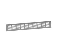 60x400mm Grille d'Aération Argentée - Grille de Ventilation en Aluminium - Grille de Meuble pour Porte, Armoire, Radiateur