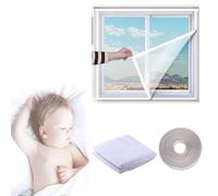 60x60cm, Moustiquaire pour fenêtre à installer facilement - Adaptée à tous les formats - Moustiquaire anti-insectes pour fenêtre