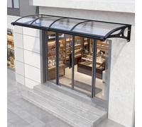 60x70cm Marquise De Porte Exterieur Largeur 60 80 90 100 120cm Auvent De Porte D'entrée, Errtsdb Marquise Solaire Abri Banne avec Support en Aluminium, Terrasse Toit Abri Protection