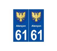 61 Alençon blason autocollant plaque stickers ville - droits