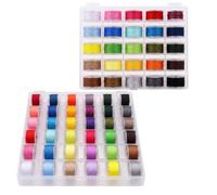 61 couleurs de fil à coudre pour machine à coudre, accessoires de couture | Fabriqué en polyester de qualité supérieure, adapté pour les bracelets, l'artisanat, la couture à la main et les machines à