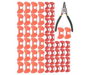 61 Pièces Lunettes Anti-picage avec Pince sans Épingle | Conception Respirante et Réutilisable, Adaptées aux Coqs et Faisans, Usage en Poulailler et Parcours