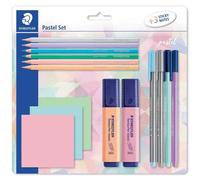 [61 SBK2 PA] STAEDTLER Set d'écriture pastel, avec 3 bloc-notes adhésifs