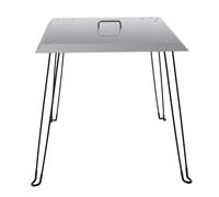 61 x 61 x 61 cm - Déflecteur thermique pour fosse à feu - Protection contre la chaleur pour foyer en acier inoxydable - Plaque de déflecteur de chaleur pliable avec 4 pieds pliables - Pour pique-nique
