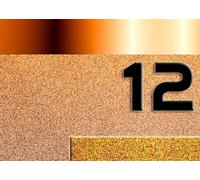6100 "ORANGE HALF" Dixtime Horloge murale design, horloges murales, horloge de luxe élégante, orange argenté, 35cm x 50cm