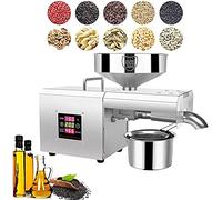 610W Accueil Automatique Presse À Huile Machine en Acier Inoxydable Froid/Chaud Expeller Extracteur D'huile Machine pour Avocat Noix De Coco Lin Cacahuète Castor Chanvre Perilla Graine Canola Sésame