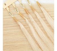 #613,20in/50cm,6D Extensions de Cheveux Humains, 40G #613, Droits et Sans Trace Peuvent être Teintés/Blanchis, 6D Hair Extensions, Real Wigs for 6D Hair Extensions Machine