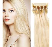 #613,20in/50cm,6D Human Hair Extensions, Fagots droits de cheveux humains vierges Peuvent être teints/blanchis, Extensions de cheveux 6D pour machine à rallonges de cheveux 6D, 40G #613