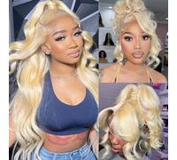 613 Lace Front Wig 360 Full Lace Wig Body Wave 200 Densité Blonde Perruque de cheveux humains HD
