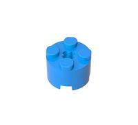 6143 Brique Ronde 2x2 avec Trou d’Axe 50 Pièces GDS-607 Compatible avec Lego Briques de Construction Couleur:Azzurro Scuro 321
