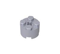 6143 Brique Ronde 2x2 avec Trou d’Axe 50 Pièces GDS-607 Compatible avec Lego Briques de Construction Couleur:Argento opaco 315