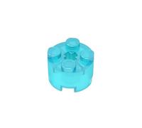 6143 Brique Ronde 2x2 avec Trou d’Axe 50 Pièces GDS-607 Compatible avec Lego Briques de Construction Couleur:Blu Chiaro trasparente 42