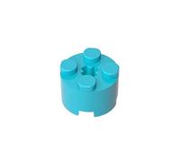 6143 Brique Ronde 2x2 avec Trou d’Axe 50 Pièces GDS-607 Compatible avec Lego Briques de Construction Couleur:Azzurro Medio 322