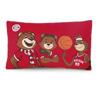 61618 Berni Coussin FC Bayern Munich, Mia et Ben, 43 x 25 cm, Rouge, Moelleux pour Enfants et Adultes, en Peluche, idéal pour la Maison, la Maternelle ou Les déplacements