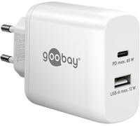 61674 Chargeur Rapide Double Usb-C Pd (30 W) / Adaptateur Secteur Quick Charge Pour Iphone, Samsung/Chargeur De Téléphone Portable/Adaptateur De Charge Pour La Prise Électrique/Blanc