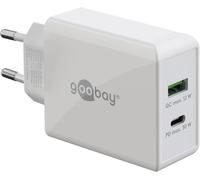 61674 Chargeur Rapide Double Usb-C Pd (30 W) / Adaptateur Secteur Quick Charge Pour Iphone, Samsung/Chargeur De Téléphone Portable/Adaptateur De Charge Pour La Prise Électrique/Blanc