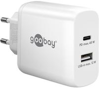 61674 Chargeur Rapide Double Usb-C Pd (30 W) / Adaptateur Secteur Quick Charge Pour Iphone, Samsung/Chargeur De Téléphone Portable/Adaptateur De Charge Pour La Prise Électrique/Blanc