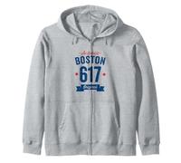 617 Boston Code régional Authentique Vieilli USA American City Sweat à Capuche