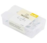 [6175027-5] SUKI Lot de 5 Crochets pour tableau, droit, 50 x 3,8 mm, galvanisé,
