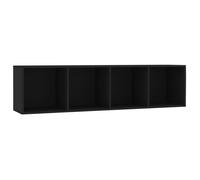 618296& Bibliothèque/étagère à livres/Meuble TV Noir 143x30x36 cm