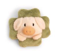 61870 Mini MagNICI Cochon avec trèfle 7 cm, Rose, Peluche avec Aimant, Adhère aux Surfaces métalliques, Tableaux magnétiques et poignées de Sac comme Compagnon de Voyage, idée Cadeau