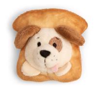 61871 MagNICI Mini Chien avec Toast 7 cm, Beige, Doudou avec Aimant, Adhère aux Surfaces métalliques, Tableaux magnétiques et poignées de Sac comme Compagnon de Voyage, idée Cadeau